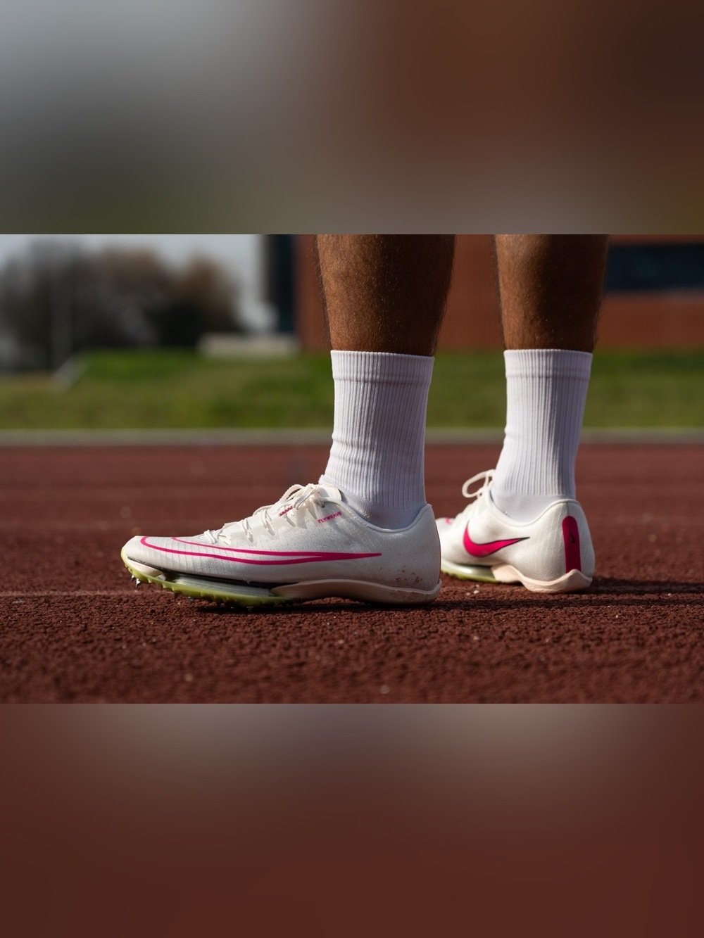 Nike Air Zoom Maxfly Sail Fierce Pink Men Track and Field Shoe Size 6.5